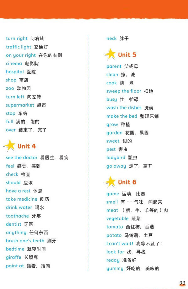 单词列表Word List|2015年苏教译林版小学五年级英语下册课本_苏教版小学课本_城市学校网