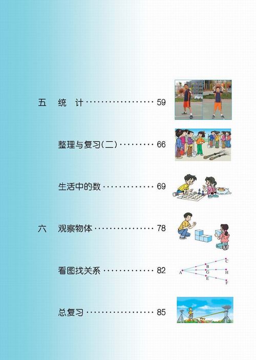 小学六年级数学上册目录
