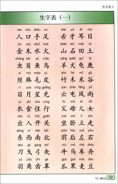 苏教一年级语文上