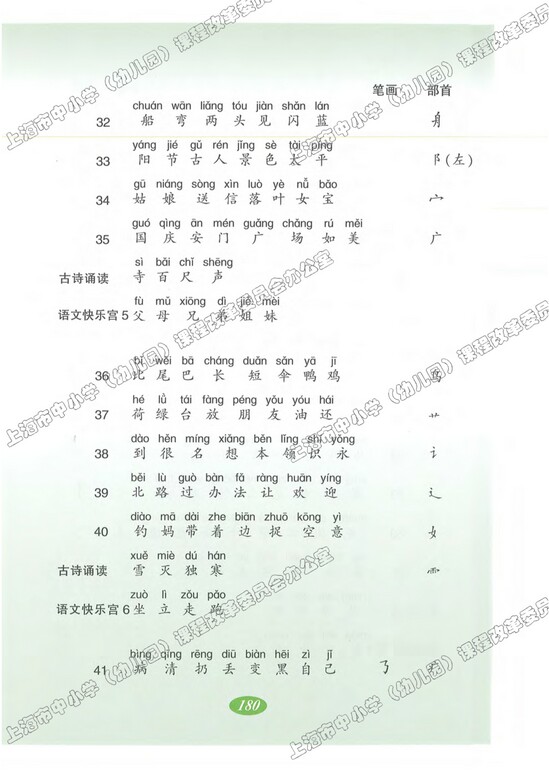 识字表(Page180)