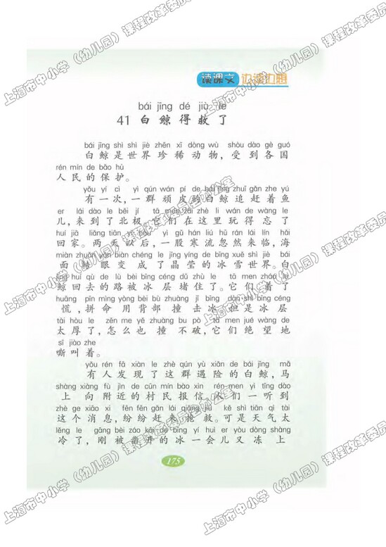 读课文边读边想41.白鲸得救了