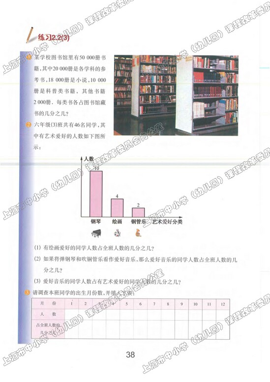 2.2、分数的基本性质|沪教版小学六年级数学上册课本