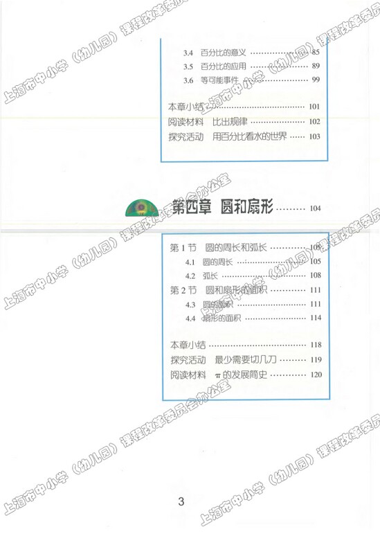 目录|沪教版小学六年级数学上册课本