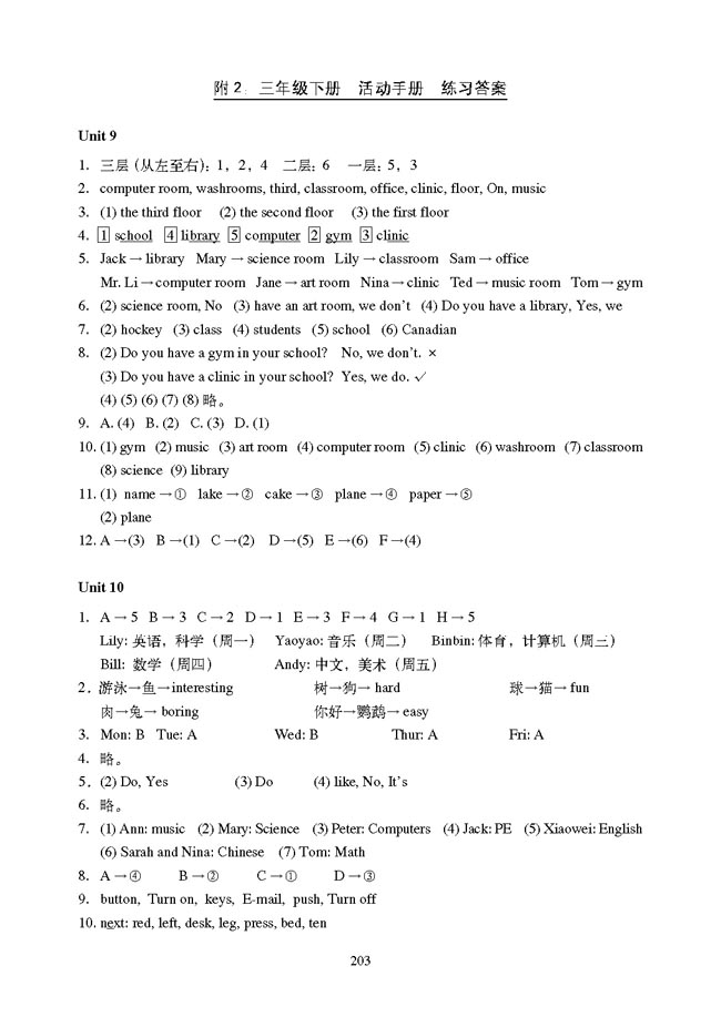 新起点小学三年级英语下册教师教学用书附2:三