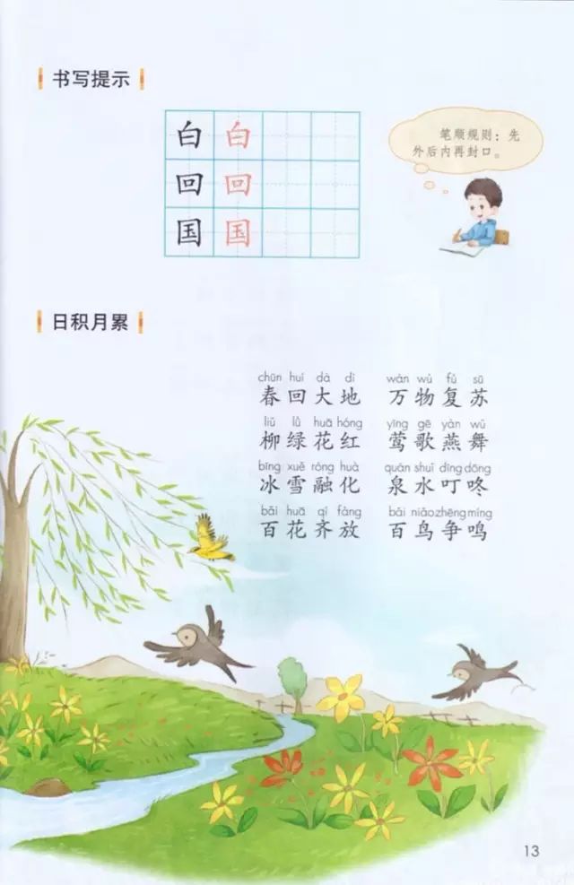 《口语交际、语文园地一》部编人教版小学一年级语文下册课本全册教材