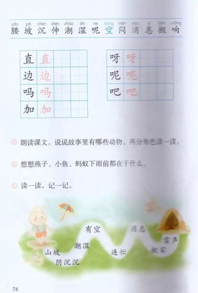 《课文·14要下雨了》部编人教版小学一年级语文下册课本全册教材