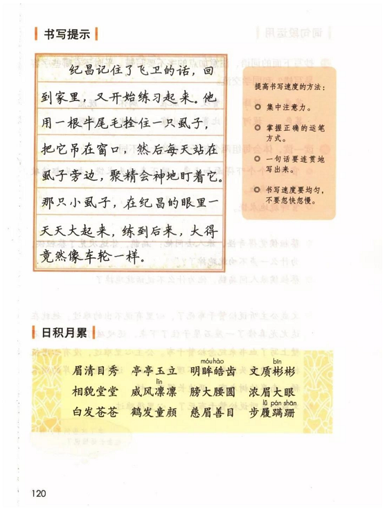 《语文园地·第八单元》人教版小学四年级语文上册2019年5月发版课本全册教材