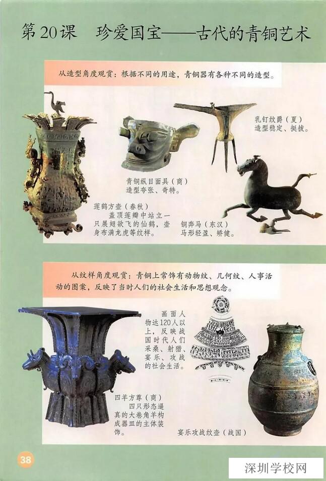 第课珍爱国宝古代的青铜艺术 人教版小学五年级美术下册课本13审定 小学课本网 第课珍爱国宝古代的青铜艺术 人教版小学五年级美术下册课本13审定 小学课本网
